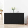 vidaXL Sideboard 2 pcs Schwarz Eichen-Optik 60 x 30 x 70 cm