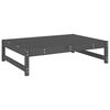 vidaXL Gartenhocker Grau 120x80 cm Massivholz Kiefer