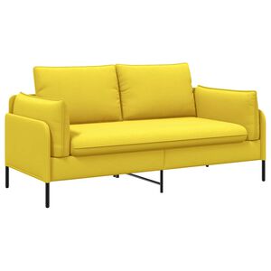 vidaXL 2-Sitzer Sofa Helles Gelb 188 x 81 x 89 cm Stoff