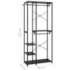 vidaXL Kleiderschrank Schwarz 90x40x213 cm Metall und Holzwerkstoff