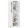 vidaXL Highboard FLORIN Hochglanz Wei&szlig; 60 x 35 x 182 cm Holzwerkstoff