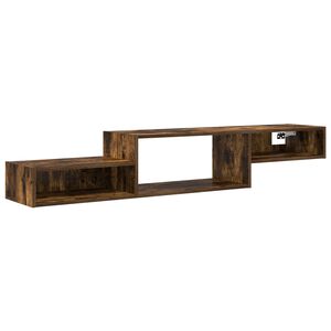 vidaXL Wandmontierter TV-Schrank Wandhalterung Ger&auml;ucherte Eiche