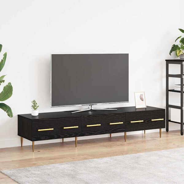 vidaXL TV-Schr&auml;nk Schwarz Eichen-Optik 150 x 36 x 30 cm Holzwerkstoff
