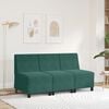 vidaXL Modulares Sofa ohne Armlehnen Dunkelgr&uuml;n 55 cm Samt