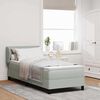 vidaXL Boxspringbett mit Matratze Hellgrau 80 x 200 cm Samt