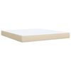 vidaXL Boxspringbett mit Matratze Creme 180x200 cm Stoff