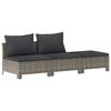 vidaXL 9-tlg. Garten-Lounge-Set mit Kissen Grau Poly Rattan