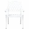 vidaXL Gartenstuhl 2 pcs Wei&szlig; 56 x 55 x 92,5cm Aluminium