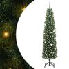 vidaXL K&uuml;nstlicher Weihnachtsbaum mit 300 LEDs mit St&auml;nder Gr&uuml;n 240 cm