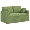 vidaXL Sofa 2 pcs Hellgr&uuml;n