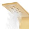 vidaXL Duschpaneel Edelstahl 201 Golden Gebogen