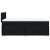 vidaXL Boxspringbett mit Matratze Schwarz 90x190 cm Stoff