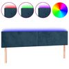 vidaXL LED Kopfteil Dunkelblau 160x5x78/88 cm Samt