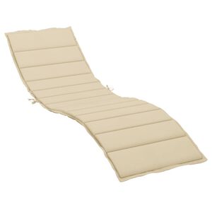 vidaXL Sonnenliegen-Auflage Beige 200x50x3 cm Oxford-Gewebe