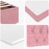 vidaXL Ottoman-Bett mit Matratzen & LEDs Rosa 140x190 cm Samt