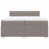 vidaXL Boxspringbett mit Matratze Taupe 200x200 cm Stoff