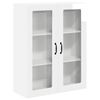 vidaXL Wandglas-Schrank LUCCA Hochglanz Wei&szlig; 80 x 31 x 100 cm