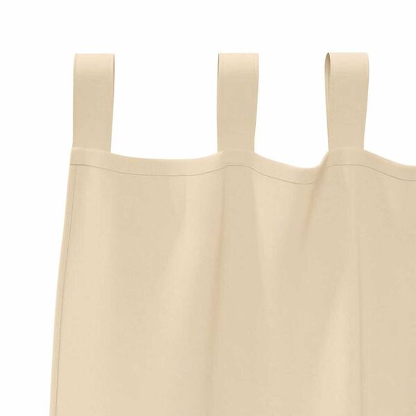 vidaXL Verdunkelungs-Vorh&auml;nge mit Ringen 2 pcs Creme 225 x 140 cm