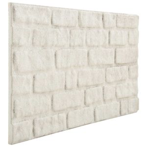 vidaXL Wandpaneele 10 pcs Wei&szlig; 100 x 50 cm EPS-Schaum