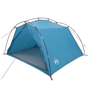 vidaXL Tunnelzelt 4 Personen Blau 185T Polyester mit PU-Beschichtung