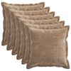 vidaXL Kissenbezug 6 stk. HOUTEN Braun 45 x 45 cm Chenille-Stoff