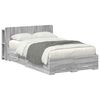 vidaXL Bettgestell mit Stauraum Grau Sonoma 120 x 190 cm Holzwerkstoff