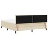 vidaXL Boxspringbett mit Matratze mit LED Creme 180 x 200 cm Stoff