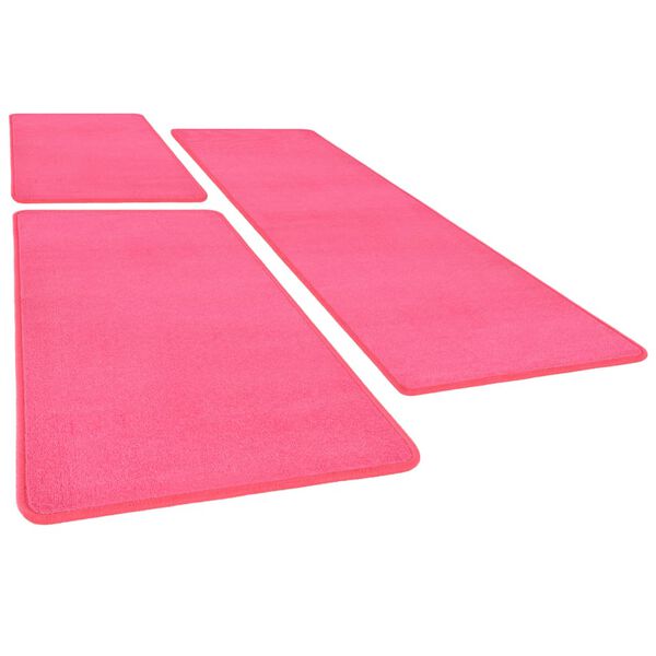 vidaXL Hochflor-Bettvorleger 3 Stk. Rosa
