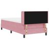 vidaXL Boxspringbett mit Matratze mit Kopfteil Rosa 200 x 90 cm Samt