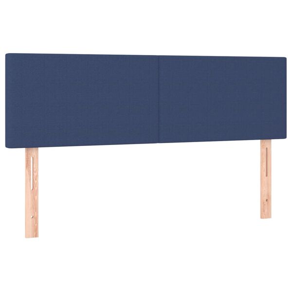 vidaXL Kopfteile Blau 144x5x78/88 cm Stoff