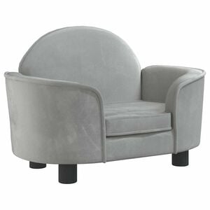 vidaXL Hundebett Hellgrau 66x40x45 cm Samt