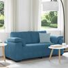 vidaXL Zweisitzer-Sofa Blau 140 cm Samt