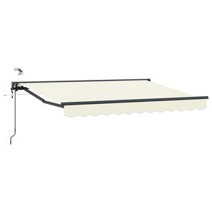 vidaXL Elektrische ausziehbare Markise Creme und Anthrazit 2,5 x 2 m