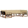 vidaXL Outdoor-Sofagarnitur mit Kissen 6 pcs Natur und Beige