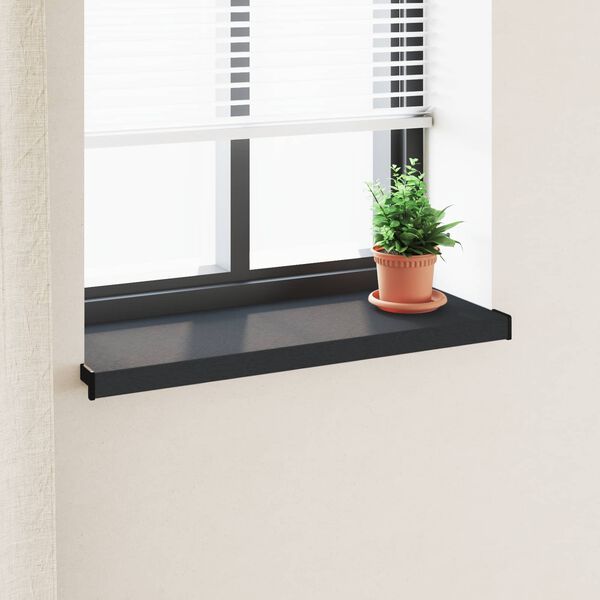 vidaXL Fensterbank Anthrazit mit Holzmaserung 80 x 35 x 4,5 cm PVC