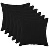 vidaXL Kissenbezug 6 stk. HEERLEN Schwarz 30 x 30 cm Boucl&eacute;