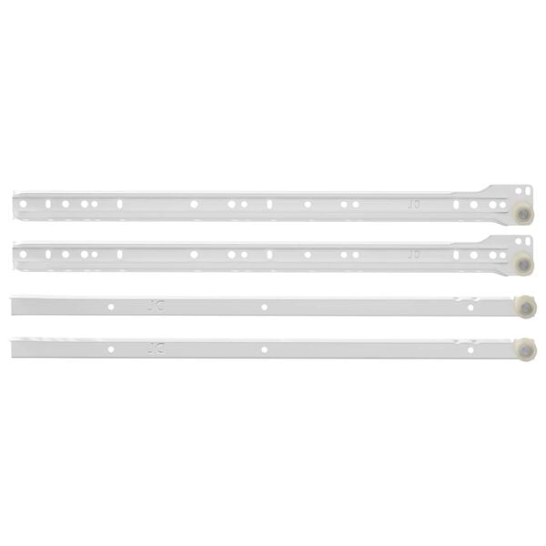 vidaXL Schubladenschiene 2 pcs Wei&szlig; 450 mm Stahl