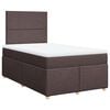 vidaXL Boxspringbett mit Matratze Dunkelbraun 120x190 cm Stoff