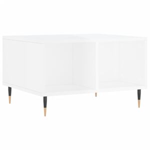 vidaXL Couchtisch Hochglanz-Wei&szlig; 60x50x36,5 cm Holzwerkstoff
