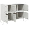 vidaXL Sideboard Weiß 100,5x39x79 cm Stahl
