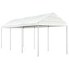 vidaXL Pavillon mit Dach Wei&szlig; 6,69x2,28x2,69 m Polyethylen