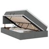 vidaXL LED-Speicherbett mit Matratze Dunkelgrau 120 x 190 cm Stoff