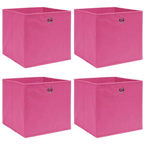 vidaXL Aufbewahrungsboxen 4 Stk. Rosa 32x32x32 cm Stoff