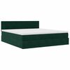 vidaXL Ottoman-Bett mit Matratze & LEDs Dunkelgr&uuml;n 180x200 cm Samt