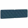 vidaXL Bett mit Matratze Blau 180x200 cm Samt