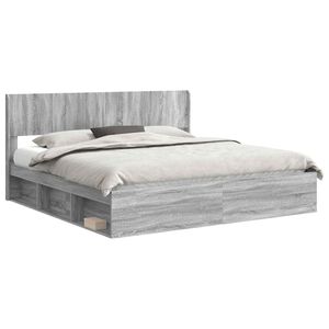 vidaXL Bettgestell mit Stauraum und Kopfteil 2 stk. Holzwerkstoff