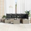 vidaXL Sofa Set mit Kissen 6 pcs Poly-Rattan