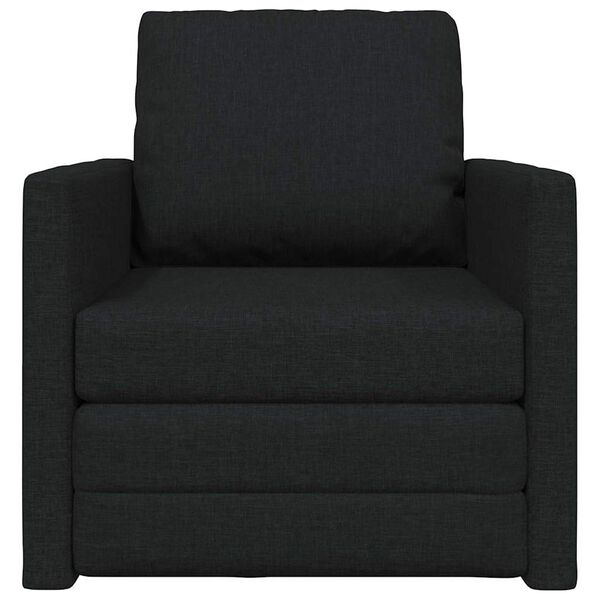 vidaXL Schlafsofa 60cm Schwarz Stoff