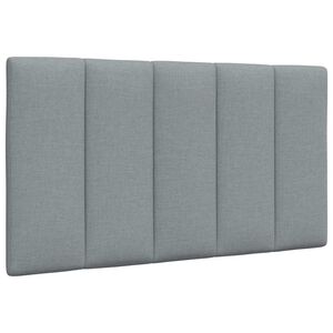 vidaXL Kopfteil-Kissen "Hanko" Hellgrau 80 cm Stoff