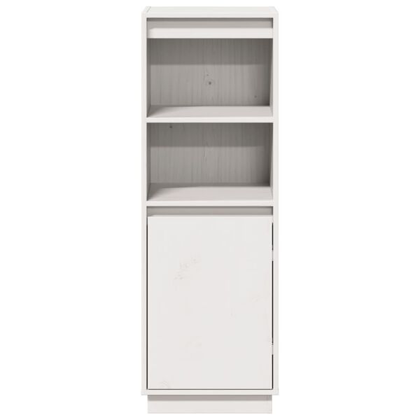 vidaXL Highboard Weiß 37x34x110 cm Massivholz Kiefer